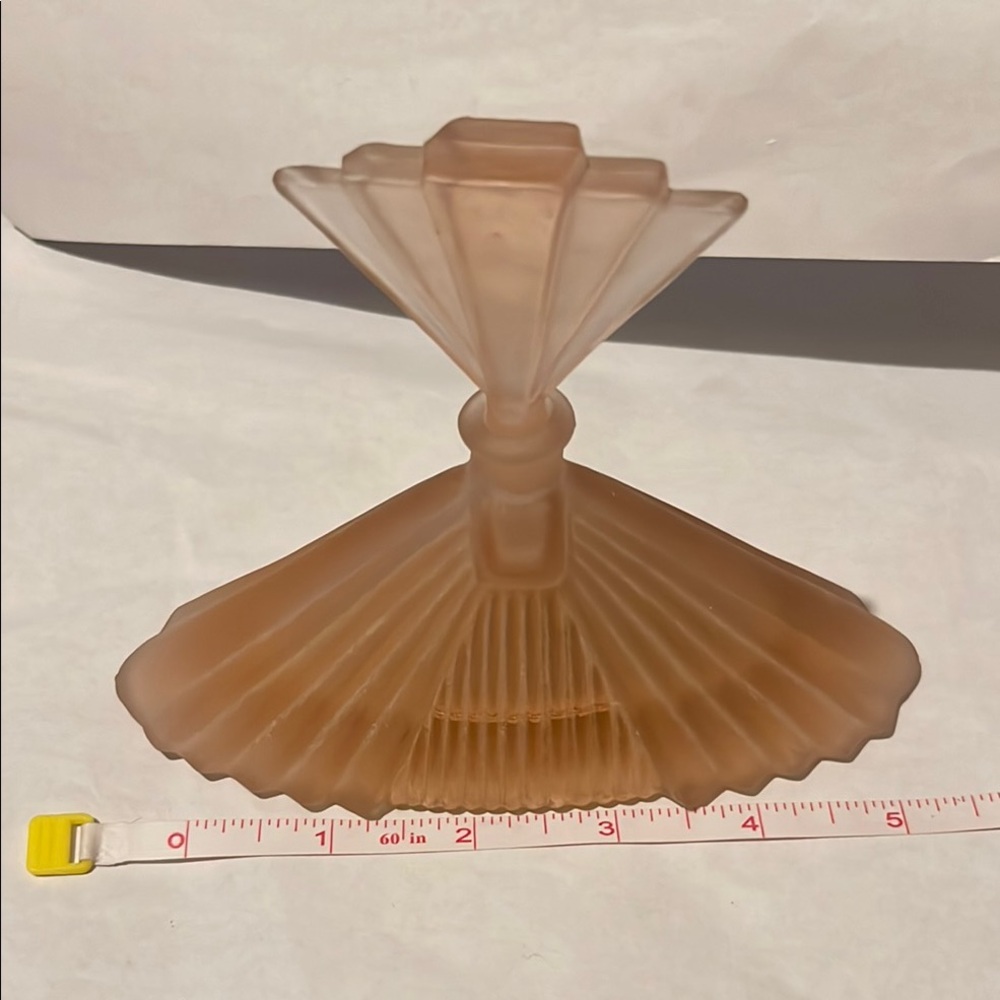 ANTIQUE Art Deco Czech Glass Perfume Bottle - Picture 2 of 3
